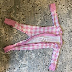 Pink Gingham Baby Sleeper One Piece 0-3 months